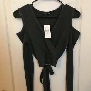 Cold shoulder crop top
